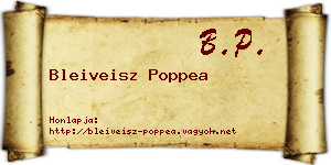 Bleiveisz Poppea névjegykártya